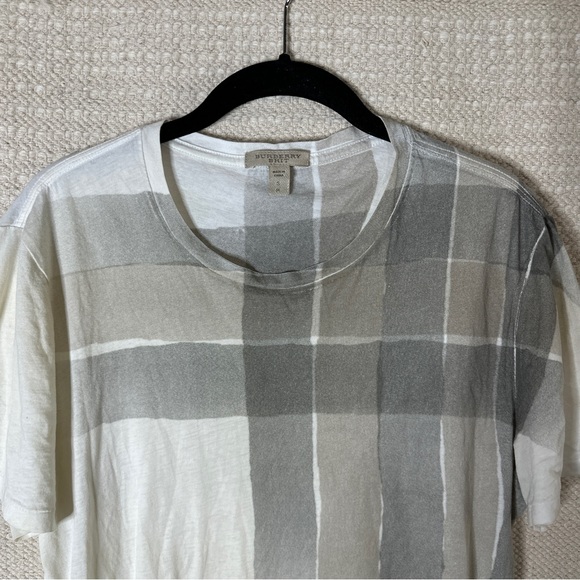 BURBERRY white faded novacheck short sleeve crewneck t-shirt S - Picture 2 of 11